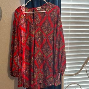 Show Me Your Mumu Orange paisley top. Size medium.